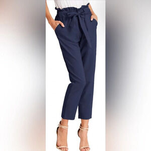 GRACE KARIN Paper Bag Waist Pants Slim Fit Casual Office Pencil Pants Size M NWT